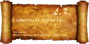 Ludmerszki Katalin névjegykártya